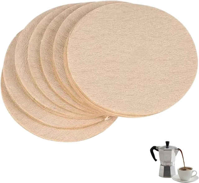 Main image of 100Pcs Coffee Filter Moka Pot Filter Paper, 58 mm Unbleached Round Coffee Paper Filter for Espresso Machine, Disposable Coffee Filter Compatible with Espresso Coffee Maker