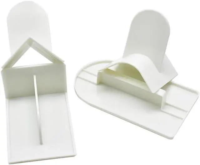 Alt view image 2 of 6 - 4 Pcs Plastic Fondant Icing Smoother Polisher Cake Decorating Smoothing Tool with Handle Cake Icing Trowel Cake Icing Smoother Cake Surface Smoother for Cakes Surface Edge Corner Decoration