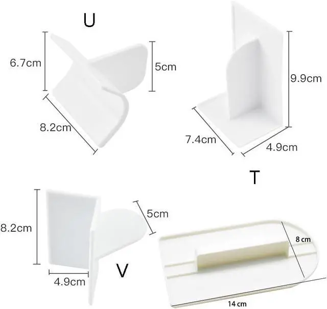 Alt view image 3 of 6 - 4 Pcs Plastic Fondant Icing Smoother Polisher Cake Decorating Smoothing Tool with Handle Cake Icing Trowel Cake Icing Smoother Cake Surface Smoother for Cakes Surface Edge Corner Decoration