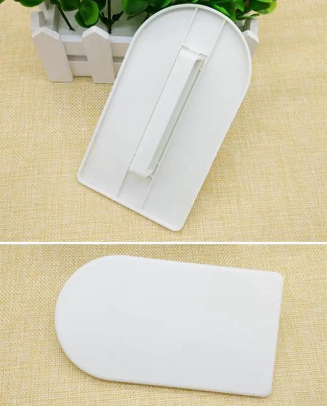 Alt view image 4 of 6 - 4 Pcs Plastic Fondant Icing Smoother Polisher Cake Decorating Smoothing Tool with Handle Cake Icing Trowel Cake Icing Smoother Cake Surface Smoother for Cakes Surface Edge Corner Decoration