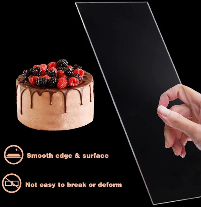 Alt view image 3 of 7 - 4 Pcs Cake Scraper Set Acrylic Cake Decorating Supplies Large Transparent Cake Smoother for Icing Perfect for Butter Cream Frosting with 7 Different Shapes Durable