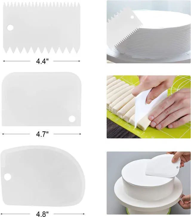 Alt view image 3 of 7 - 4 Pack Offset Spatula Set for Cake Decorating, Icing and Frosting Scraper