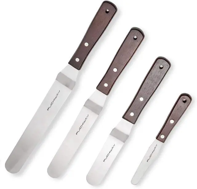 Main image of Offset Cake Icing Spatula Set of 4, 4"-6"-8"-10"