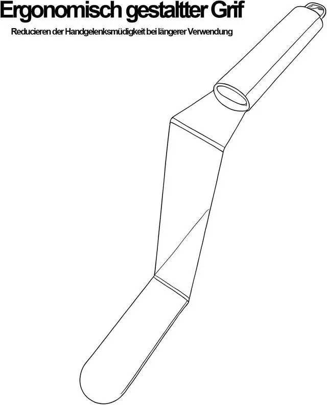Alt view image 4 of 6 - Yizish Icing Spatula Extra High 14 cm, Stainless Steel Angled Offset Spatula Cake DecoratingTool for Cake Ring, Cake Collar, Baking and Decorating