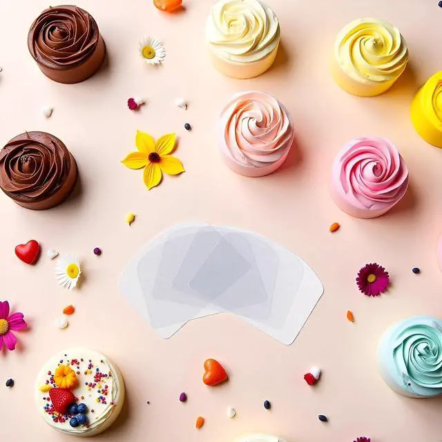 Main image of 5 Pcs Transparent Transparent Cake Cream Scraper, Flexible Plastic Cake Scraper, Decorating Clear Icing Smoother for Cake Decoration Sculpting & Modeling Tools Decorating Tools