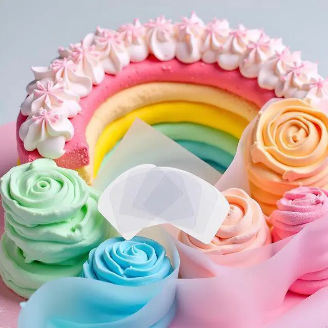 Alt view image 4 of 6 - 5 Pcs Transparent Transparent Cake Cream Scraper, Flexible Plastic Cake Scraper, Decorating Clear Icing Smoother for Cake Decoration Sculpting & Modeling Tools Decorating Tools