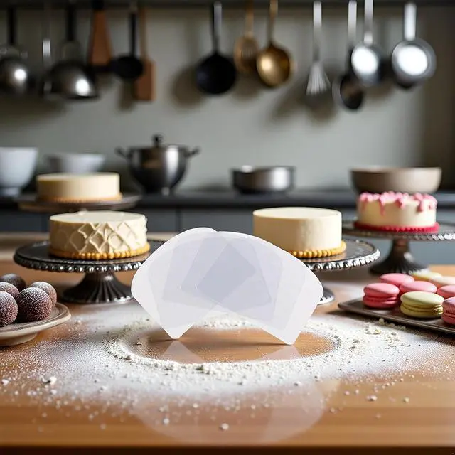 Alt view image 5 of 6 - 5 Pcs Transparent Transparent Cake Cream Scraper, Flexible Plastic Cake Scraper, Decorating Clear Icing Smoother for Cake Decoration Sculpting & Modeling Tools Decorating Tools