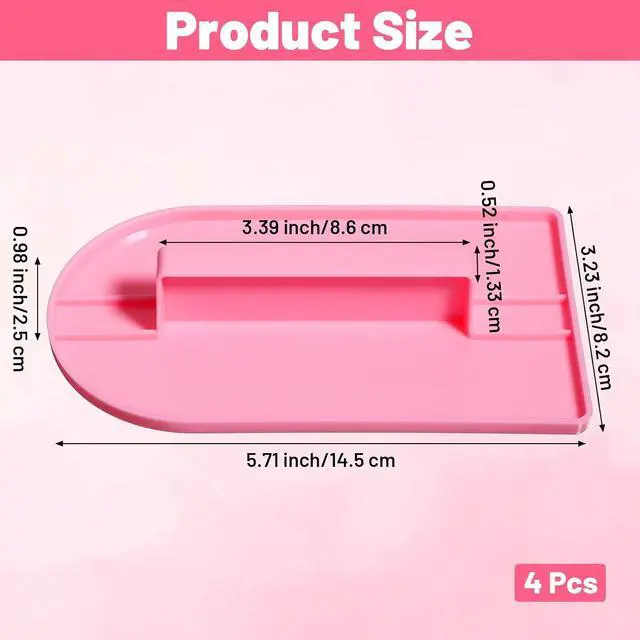 Alt view image 2 of 7 - 4 Pcs Fondant Smoother Tool Set Cake Decoration Icing Smoother & Polisher Plastic Cake Decorating Scraper Smoother For Smoothing Icing Sculpting And Sugar Craft Multi-Color 8.2x14.5x2.5 CM