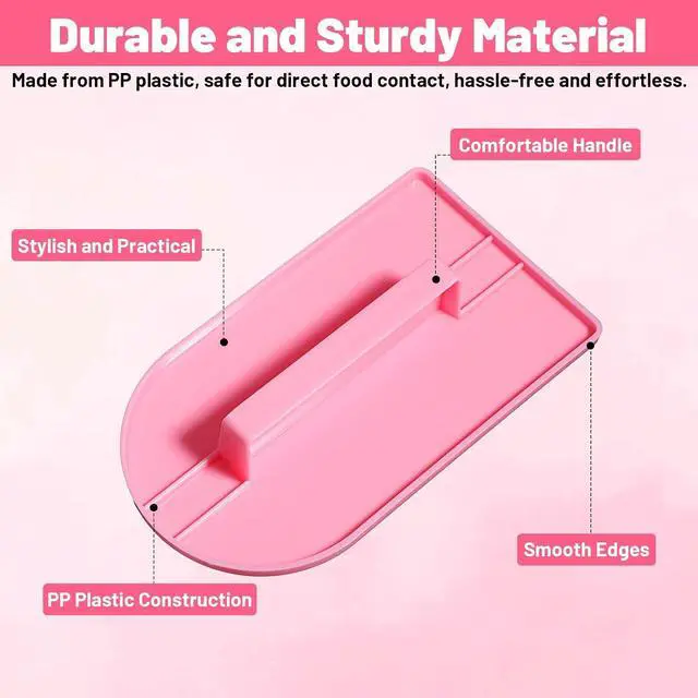 Alt view image 3 of 7 - 4 Pcs Fondant Smoother Tool Set Cake Decoration Icing Smoother & Polisher Plastic Cake Decorating Scraper Smoother For Smoothing Icing Sculpting And Sugar Craft Multi-Color 8.2x14.5x2.5 CM