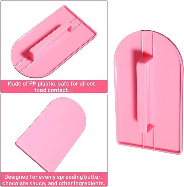 Alt view image 4 of 7 - 4 Pcs Fondant Smoother Tool Set Cake Decoration Icing Smoother & Polisher Plastic Cake Decorating Scraper Smoother For Smoothing Icing Sculpting And Sugar Craft Multi-Color 8.2x14.5x2.5 CM