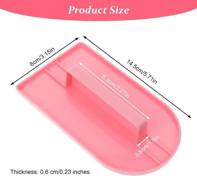Alt view image 2 of 7 - 2 PCSCake Decoration Icing Smoother, Fondant Smoothing Tool, Plastic Fondant Icing Smoother Polisher, Icings Scraper Paddle Tool for Cake Decoration Tools (Pink, Green)