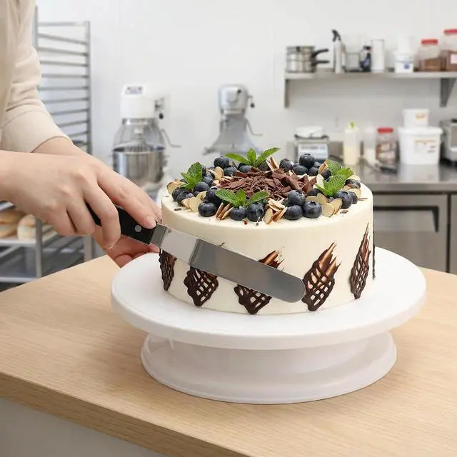 Alt view image 7 of 7 - 6" Icing Spatula, Professional Angled Offset Spatula Stainless Steel Cake Spatulas Frosting Spatulas with Durable Handle Cake Icing Tools for Cakes Decorating, Pastry, Baking