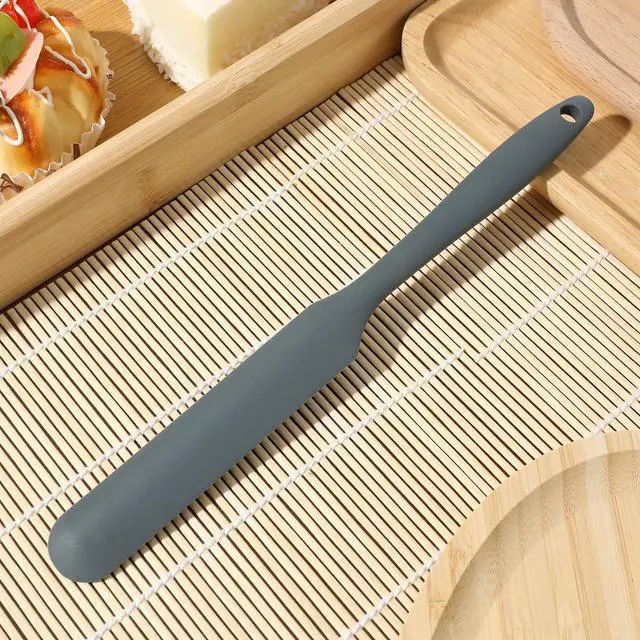 Alt view image 2 of 7 - Kichvoe Sourdough Spatula, 9.4" Long Silicone Jar Scraper Grey