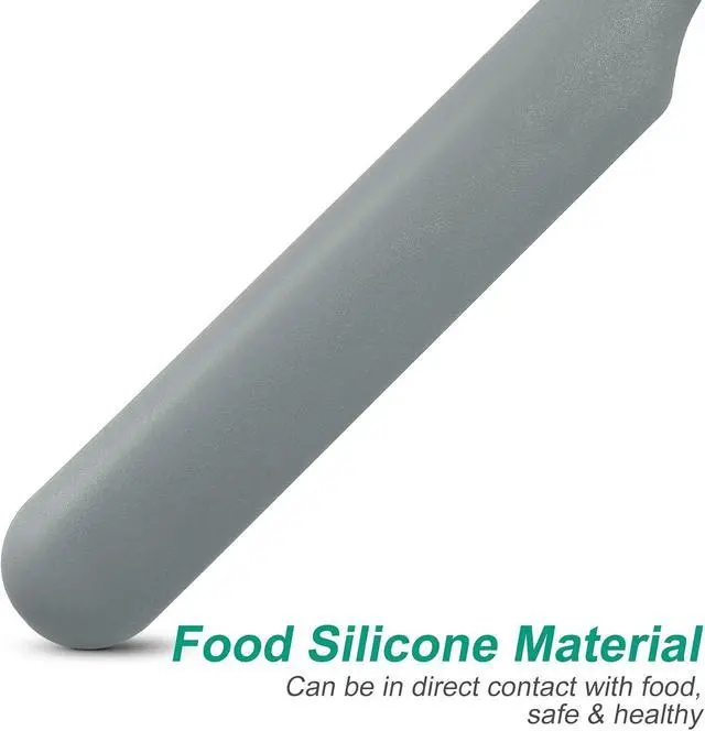 Alt view image 4 of 7 - Kichvoe Sourdough Spatula, 9.4" Long Silicone Jar Scraper Grey
