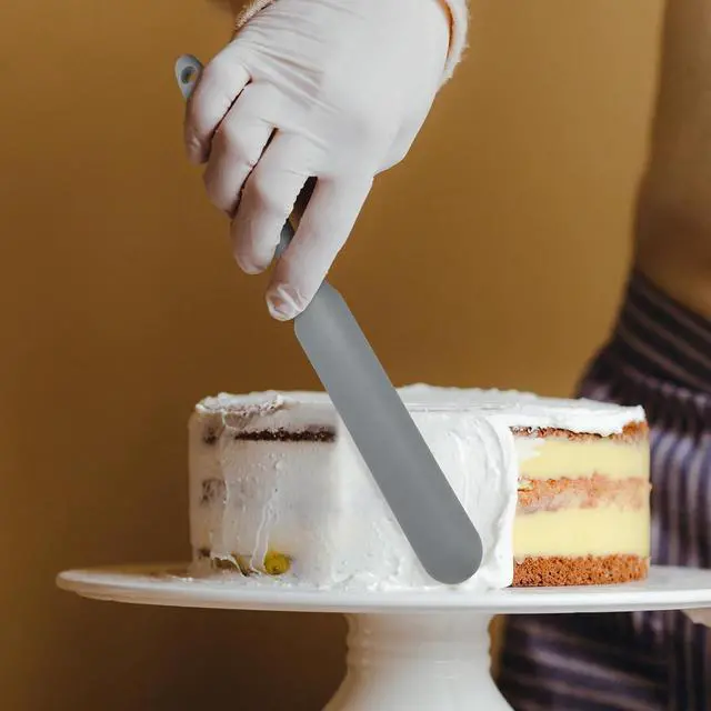 Alt view image 6 of 7 - Kichvoe Sourdough Spatula, 9.4" Long Silicone Jar Scraper Grey