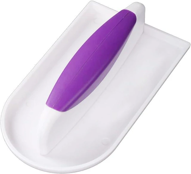 Main image of 1 Piece Plastic Cake Smoother Tool Scraper with Handle Cake Icing Trowel Fondant Icing Smoother Polisher Cake Icing Smoother Cake Surface Smoother for Cakes Decorating, Purple Handle