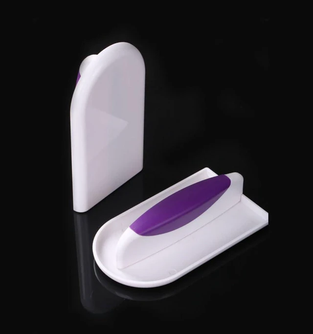 Alt view image 5 of 5 - 1 Piece Plastic Cake Smoother Tool Scraper with Handle Cake Icing Trowel Fondant Icing Smoother Polisher Cake Icing Smoother Cake Surface Smoother for Cakes Decorating, Purple Handle