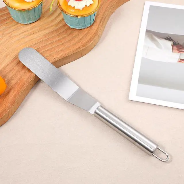 Alt view image 7 of 7 - 6" Offset Spatula, Stainless Steel Icing Spatula Angled Cake Spatulas Cake Icing Tools with Sturdy Handle Frosting Spatulas for Cakes Decorating, Baking, Pastry