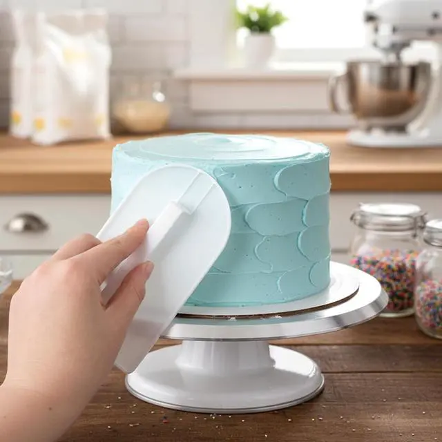 Alt view image 6 of 7 - 2Pcs Fondant Smoothing, 14.5 x 8 cm/5.7" x 3.1" Fondant Tools Plastic Cake Decorating Smoother & Polisher Cake Decorating Tools Cake Leveler for Smoothing Icing Decoration Sugar Craft (White)
