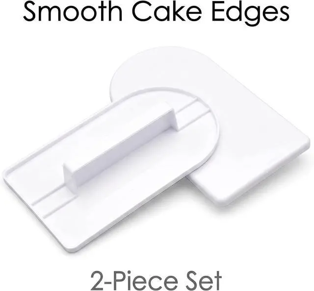 Alt view image 2 of 7 - 2 Pcs White Plastic Fondant Icing Smoother Polisher Icing Scraper Paddle Tool for Cake Decoration Sculpting and Modeling Tools Decorating Tools