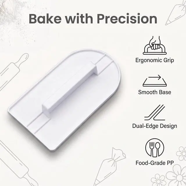 Alt view image 3 of 7 - 2 Pcs White Plastic Fondant Icing Smoother Polisher Icing Scraper Paddle Tool for Cake Decoration Sculpting and Modeling Tools Decorating Tools