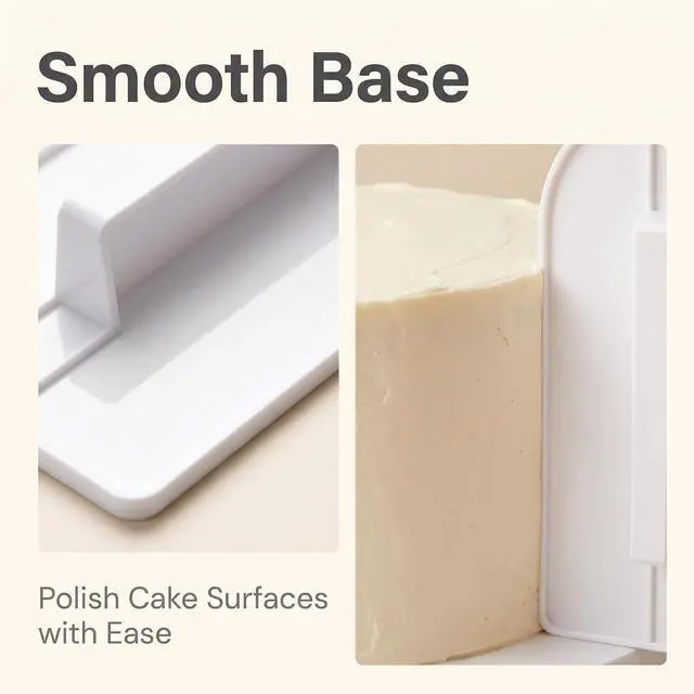 Alt view image 4 of 7 - 2 Pcs White Plastic Fondant Icing Smoother Polisher Icing Scraper Paddle Tool for Cake Decoration Sculpting and Modeling Tools Decorating Tools