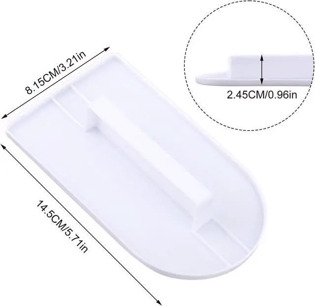 Alt view image 2 of 7 - 2pcs Fondant Smoother Tool, Professional Cake Scraper Smoother Plastic Icing Smoothing Paddle for Cake Decorating Sculpting Baking & Sugar Craft (White)