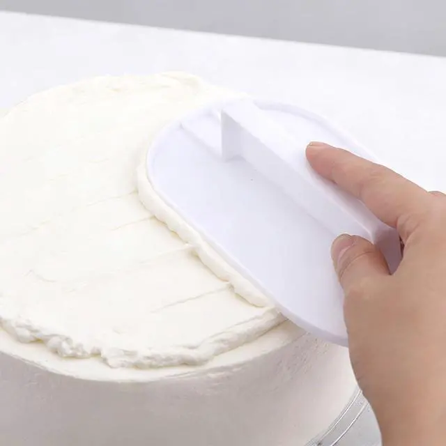 Alt view image 7 of 7 - 2pcs Fondant Smoother Tool, Professional Cake Scraper Smoother Plastic Icing Smoothing Paddle for Cake Decorating Sculpting Baking & Sugar Craft (White)