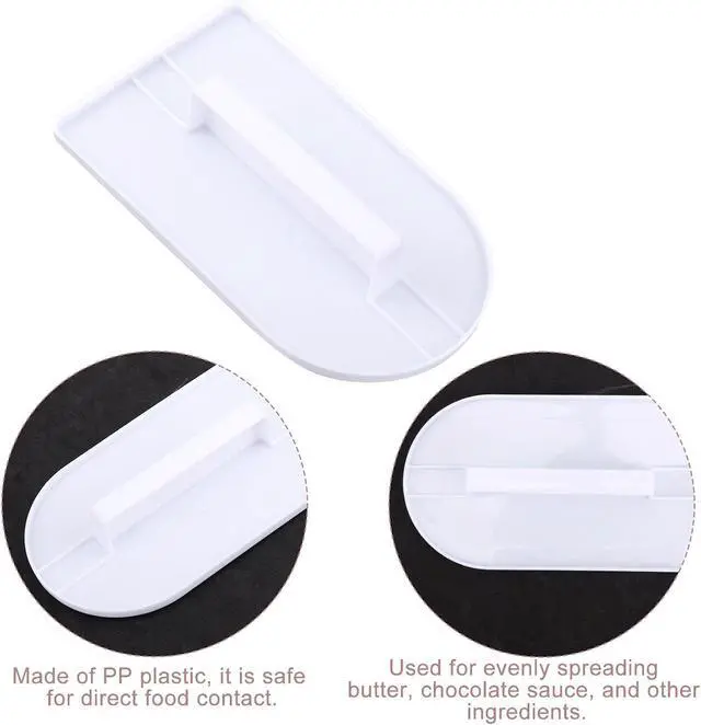 Alt view image 5 of 7 - 2pcs Fondant Smoother Tool, Professional Cake Scraper Smoother Plastic Icing Smoothing Paddle for Cake Decorating Sculpting Baking & Sugar Craft (White)