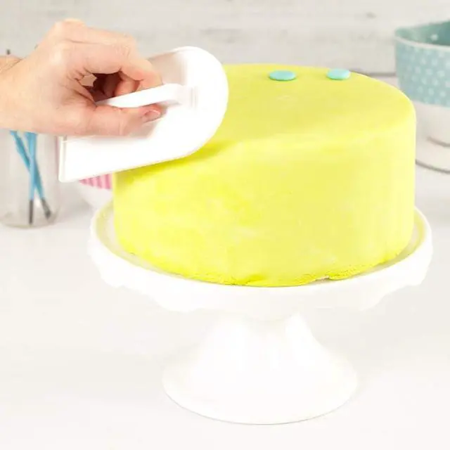Alt view image 4 of 6 - GSHLLO 2 PCS Plastic Fondant Icing Smoother Polisher Icing Scraper Paddle Tool for Cake Decoration