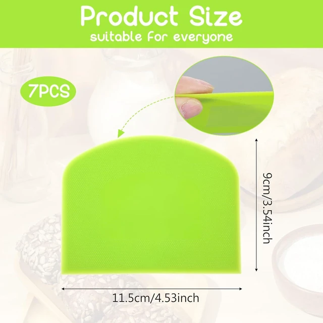 Alt view image 2 of 7 - 7 Pcs Dough Scraper Set, Bench Scraper Dough Bowl Food Scrapers Tool Cake and Pastry Scrapers Baking Supplies Kitchen Gadgets for Bread Cake Fondant Icing Pastry Kitchen Gadgets