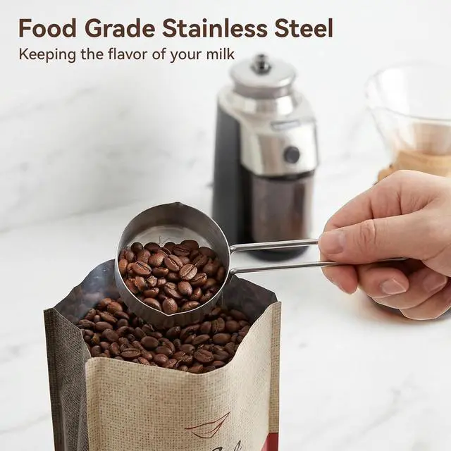 Alt view image 4 of 7 - 2 Pcs 1/4 Cup Measuring Cup, 60 ml Stainless Steel Measuring Cups Metal Measure Spoon 2 Oz Coffee Kitchen Measure Cups for Baking and Cooking, Dishwasher Safe