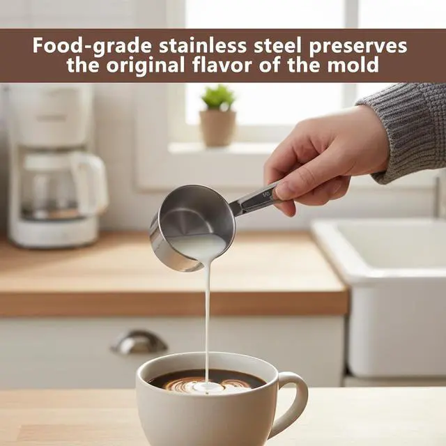 Alt view image 4 of 7 - 4 Pcs 1/3 Cup Measuring Cup, 1/3Cup Scoop Stainless Steel Coffee Food Scoop for Liquid, Kitchen Wet and Dry Ingredients, Baking
