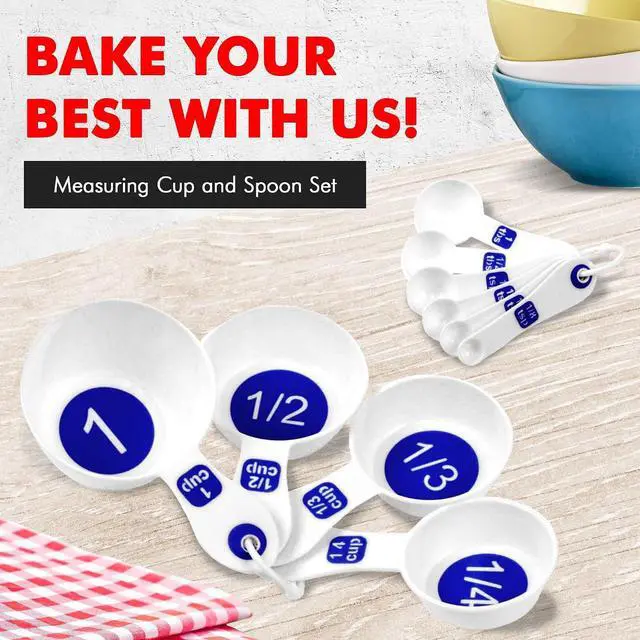Alt view image 2 of 7 - Chef Craft Easy to Read Plastic Measuring Cup Set, 10 Piece, white