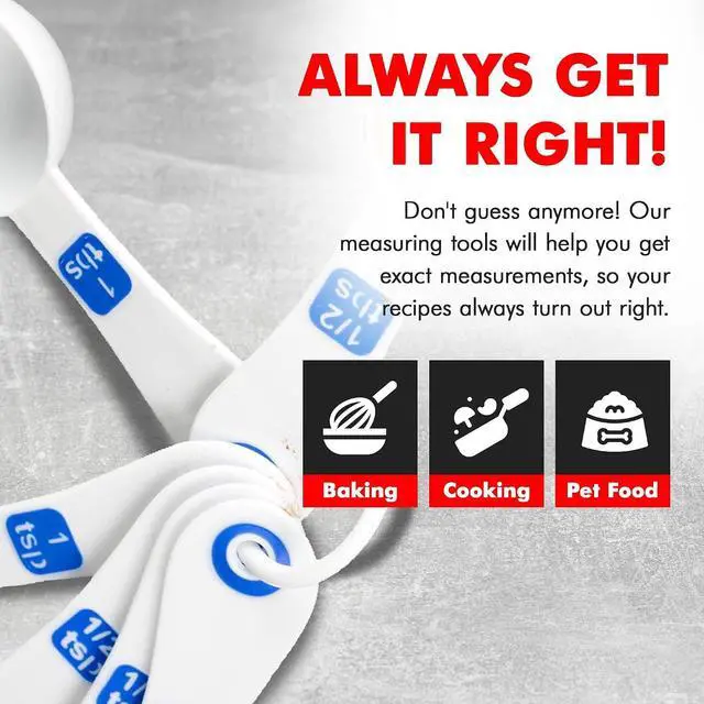 Alt view image 3 of 7 - Chef Craft Easy to Read Plastic Measuring Cup Set, 10 Piece, white