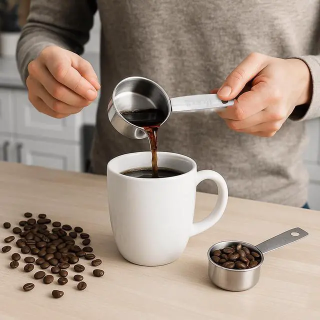 Alt view image 6 of 7 - 2 Pcs 1/4 Cup Stainless Steel Measuring Cup, 60 ml 2 oz Stainless Steel Measuring Cups Metal Coffee Scoop Cat Food Scoops for Wet and Dry Ingredients Cooking Baking Kitchen, Dishwasher Safe