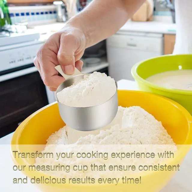 Alt view image 7 of 7 - 1PCS 1Cup (240ml, 8oz) Measuring Cup, Etched Inner Scale Measure Scoop