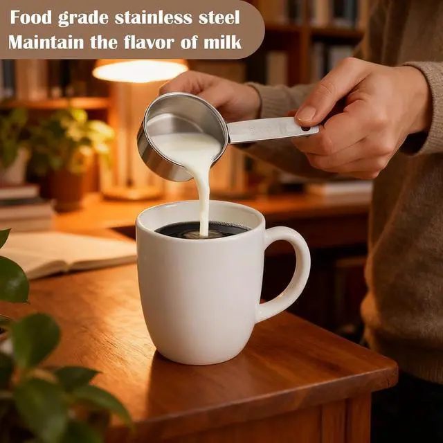 Alt view image 5 of 7 - 4 Pcs 1/4 Cup Scoop, Stainless Steel 2 oz Measuring Cup