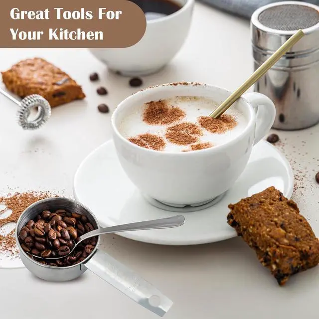 Alt view image 6 of 7 - 4 Pcs 1/4 Cup Scoop, Stainless Steel 2 oz Measuring Cup