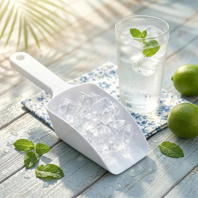 Alt view image 2 of 7 - Plastic Ice Scoop Small Ice Scoop for Freezer Kitchen Scoops for Popcorn Coffee Beans Flour