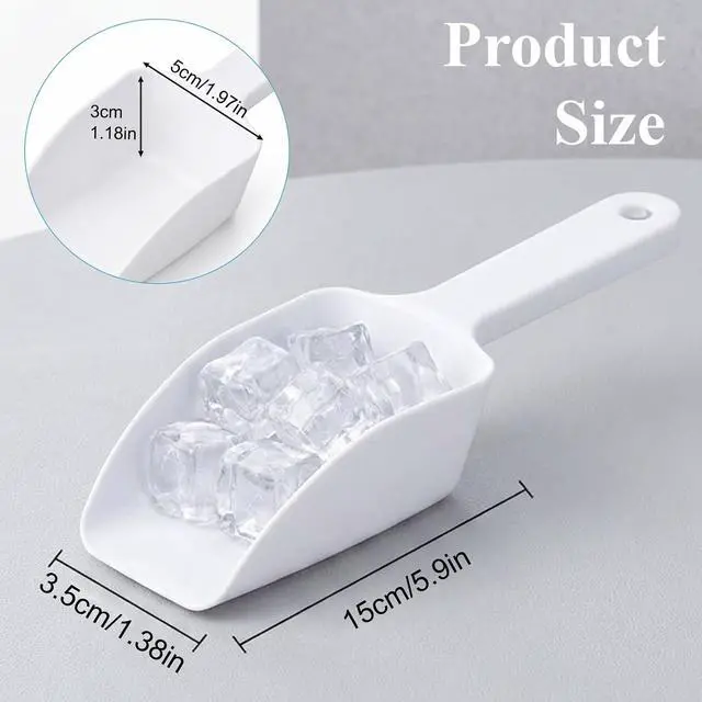 Alt view image 3 of 7 - Plastic Ice Scoop Small Ice Scoop for Freezer Kitchen Scoops for Popcorn Coffee Beans Flour