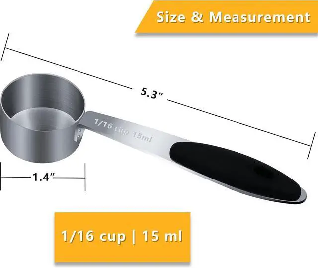 Alt view image 2 of 6 - 1PCS 1/16cup(15ml) Measuring Cup, Stainless Steel Measure Scoop