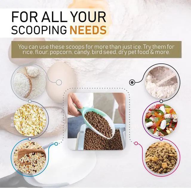 Alt view image 7 of 7 - Spring Chef Magnetic Ice Scoop for Freezer, BPA-Free Food Scooper, Mint
