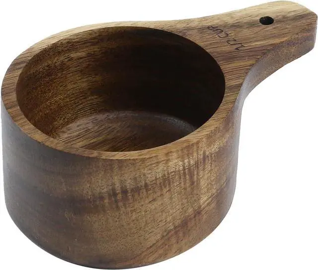 Main image of 1PCS 1/2 Wooden Measuring Cup 1/2 Cup Wood Kitchen Measuring Spoon