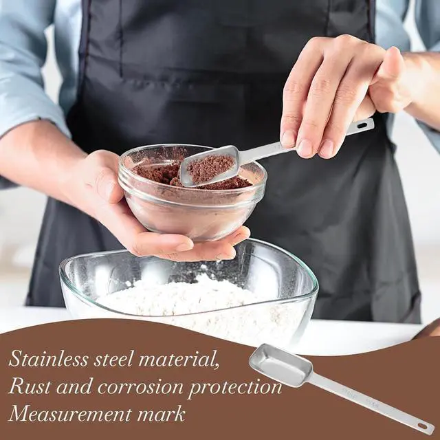 Alt view image 5 of 7 - 2PCS 1 Tablespoon Stainless Steel Single Measuring Spoon 15 ml Rectangular Individual Measuring Spoons (1 tbsp | 15 ML)