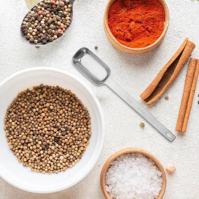 Alt view image 7 of 7 - 2PCS 1 Tablespoon Stainless Steel Single Measuring Spoon 15 ml Rectangular Individual Measuring Spoons (1 tbsp | 15 ML)