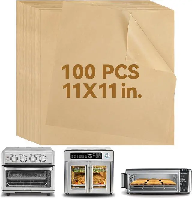 Main image of 100 Pcs Air Fryer Liners for Cuisinart, Breville and Cosori Air Fryer