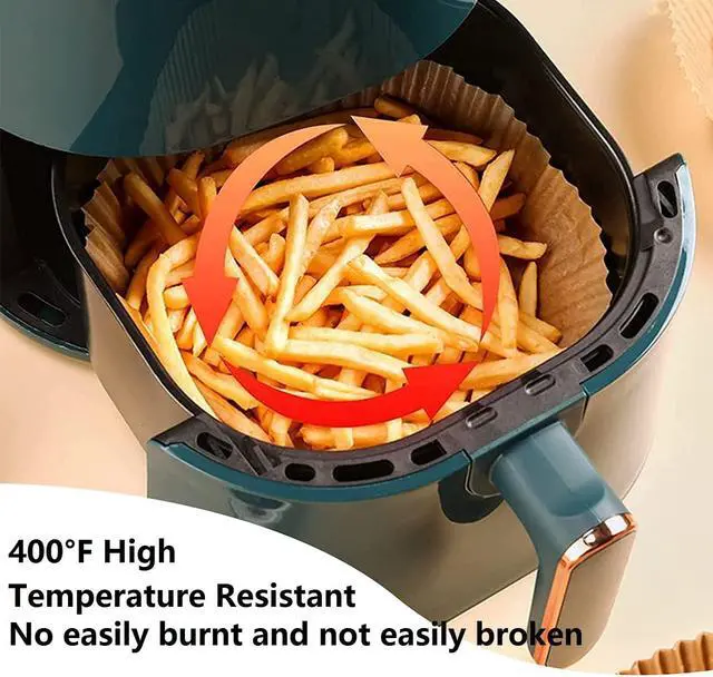 Alt view image 3 of 7 - Air Fryer Paper Liners, 100PCS Non-stick Disposable Parchment Sheets for Baking, Food Grade Liner for Baking Roasting Microwave (7.9inch-Round)