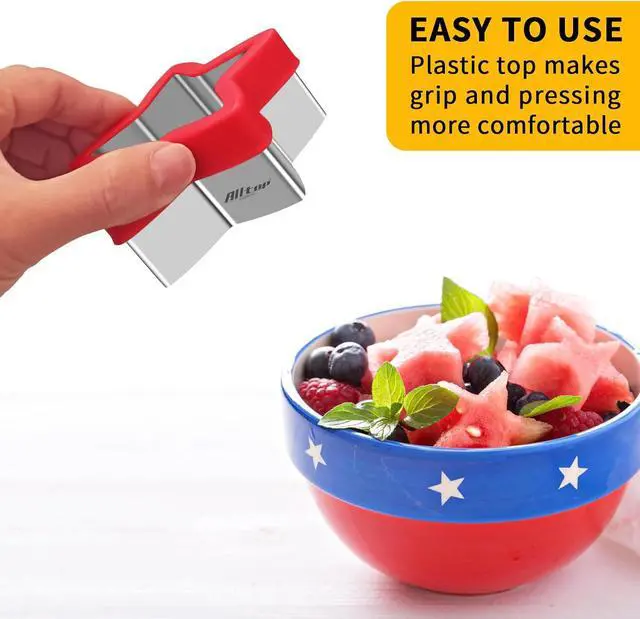 Alt view image 3 of 6 - ALLTOP Star Cookie Cutters Set 4 Pcs Different Sized Biscuit Cutter, Donut & English Muffin Cutter for Baking