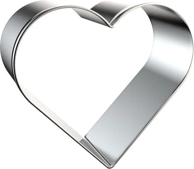 Alt view image 4 of 5 - Heart Cookie Cutter Set Large/Small/Mini - 5 Inch, 4 Inch, 3 Inch, 2 Inch - 4 Piece Valentine's Heart Shaped Cookie Cutters Shapes Biscuit Molds for Baking - Stainless Steel